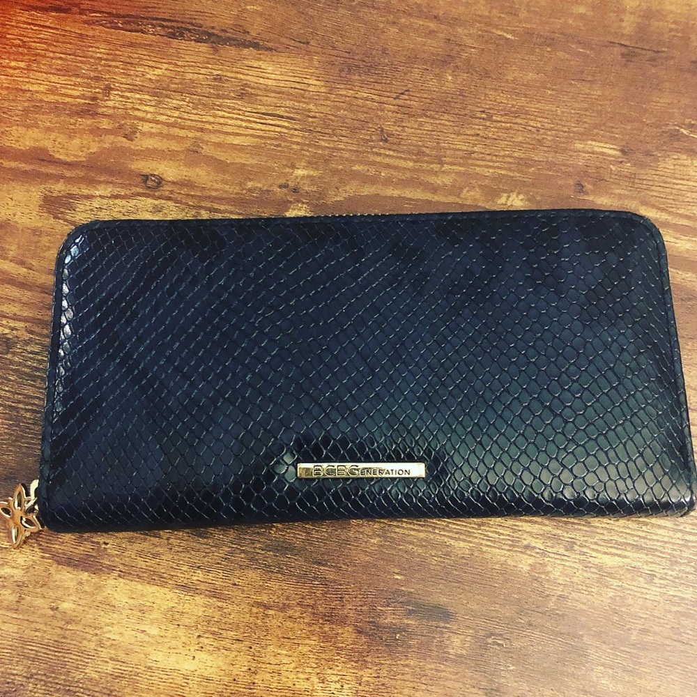 Bcbgeneration Zip Snakeskin Wallet - image 1
